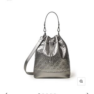 Glam-aholic large silver bucket bag NWT